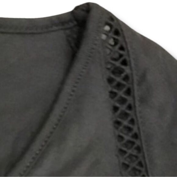 Banana Republic Factory Grey Cutout Details Long Sleeve Top Size Small EUC - Picture 5 of 16